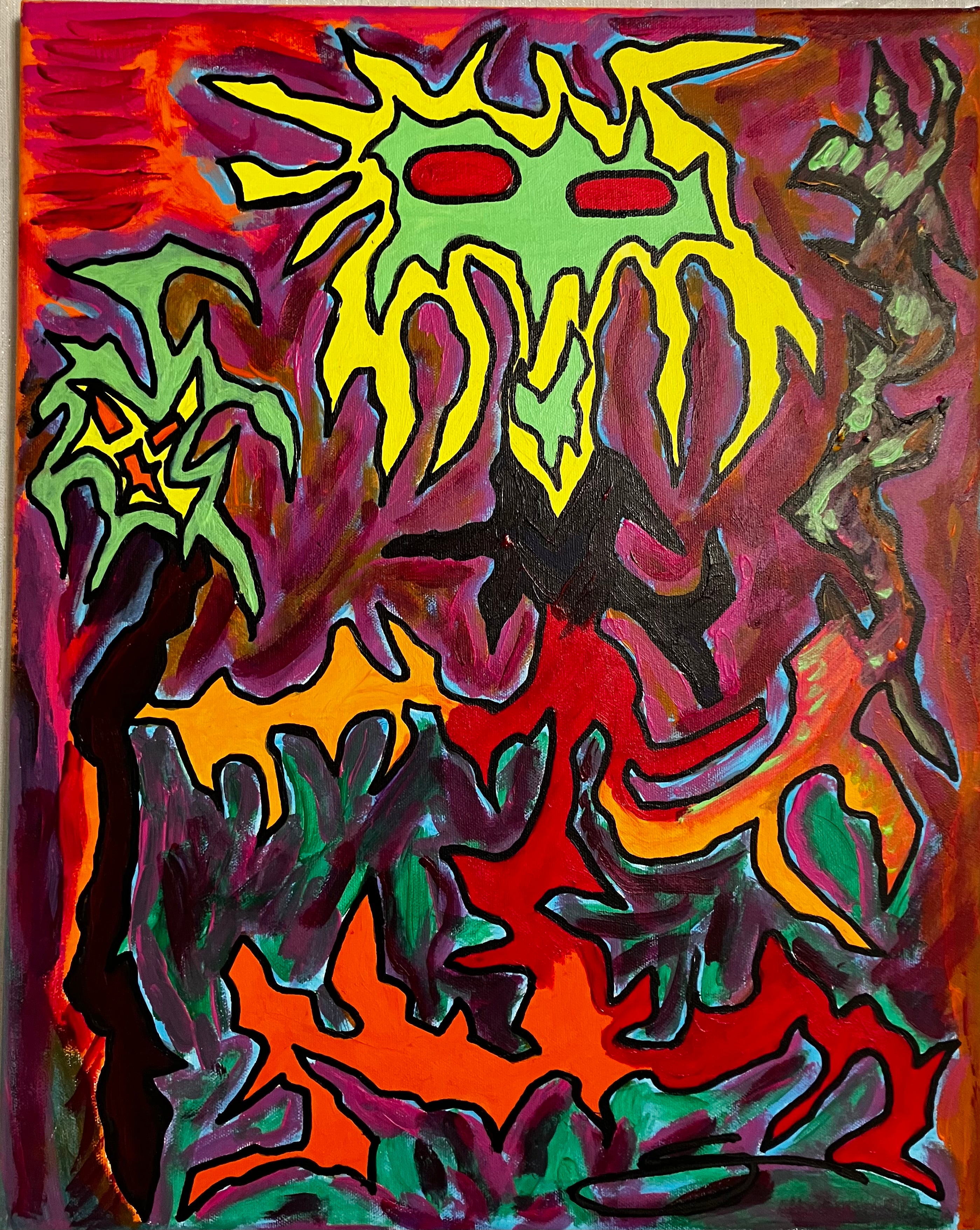 The Faceless Collector; 16x20 inch canvas