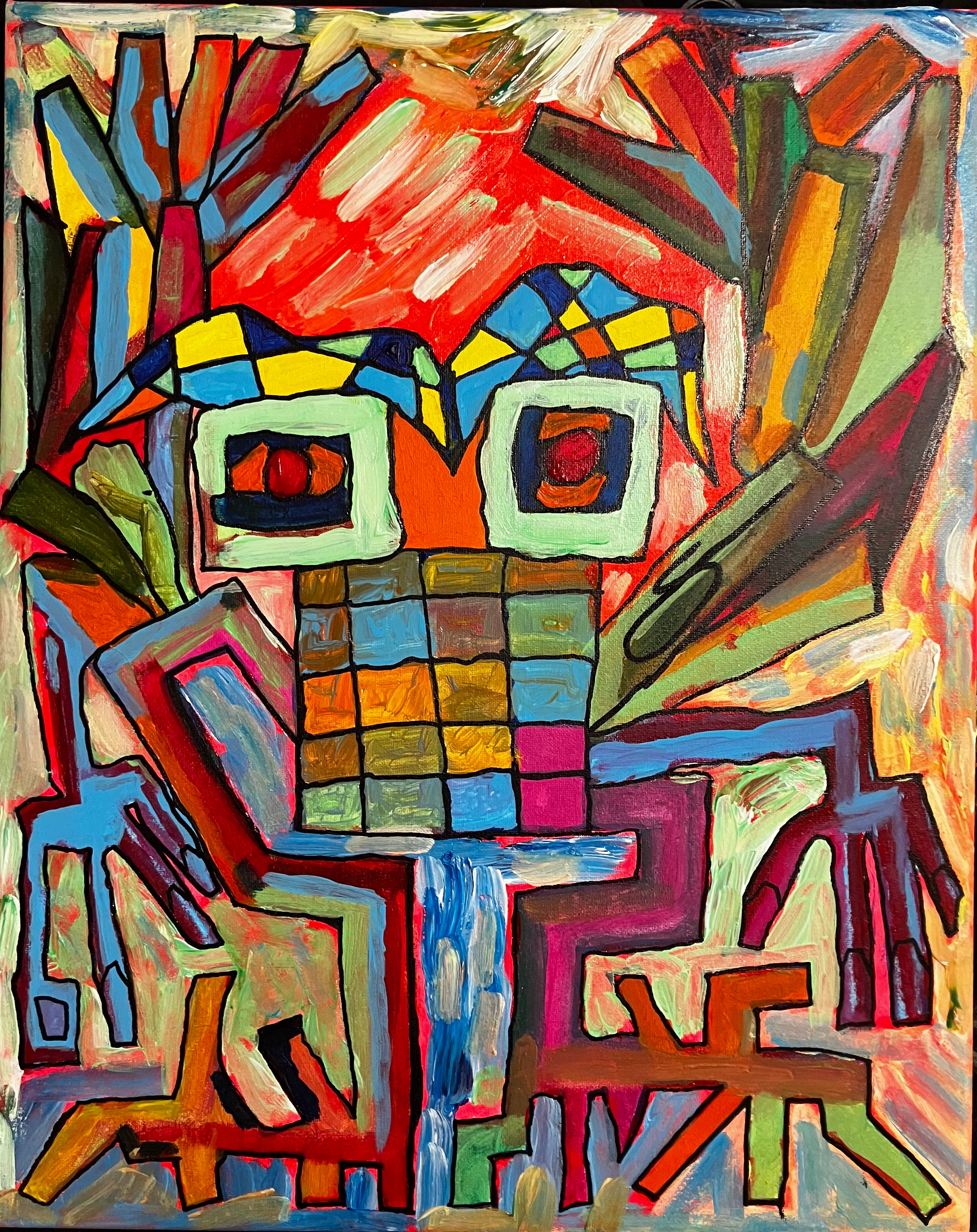 Frontier Of The Spectrum; 16x20 inch acrylic canvas