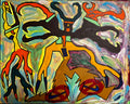 Crocodile; 16x20 inch acrylic canvas