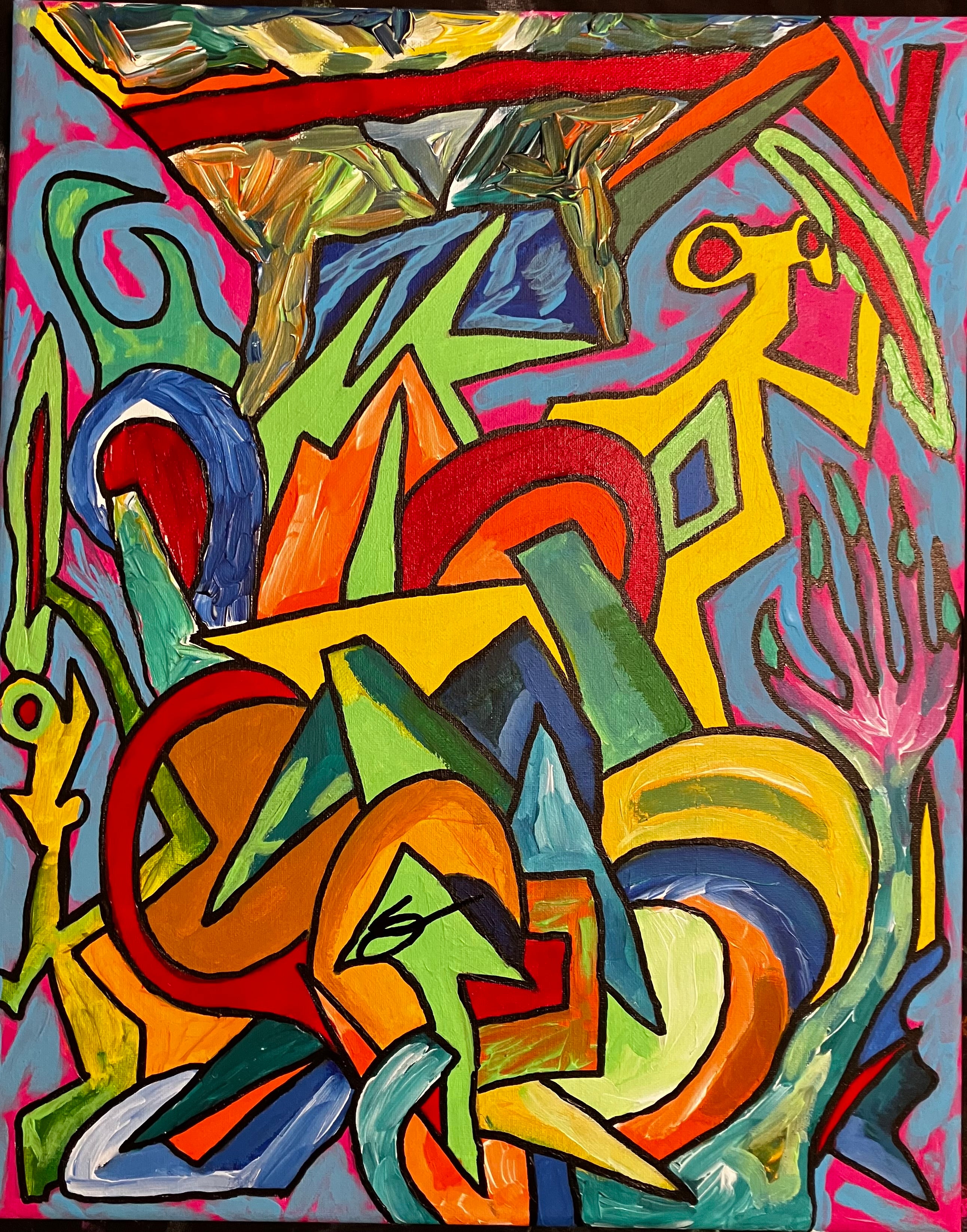 Savior Of The Vine; 16x20 inch acrylic canvas