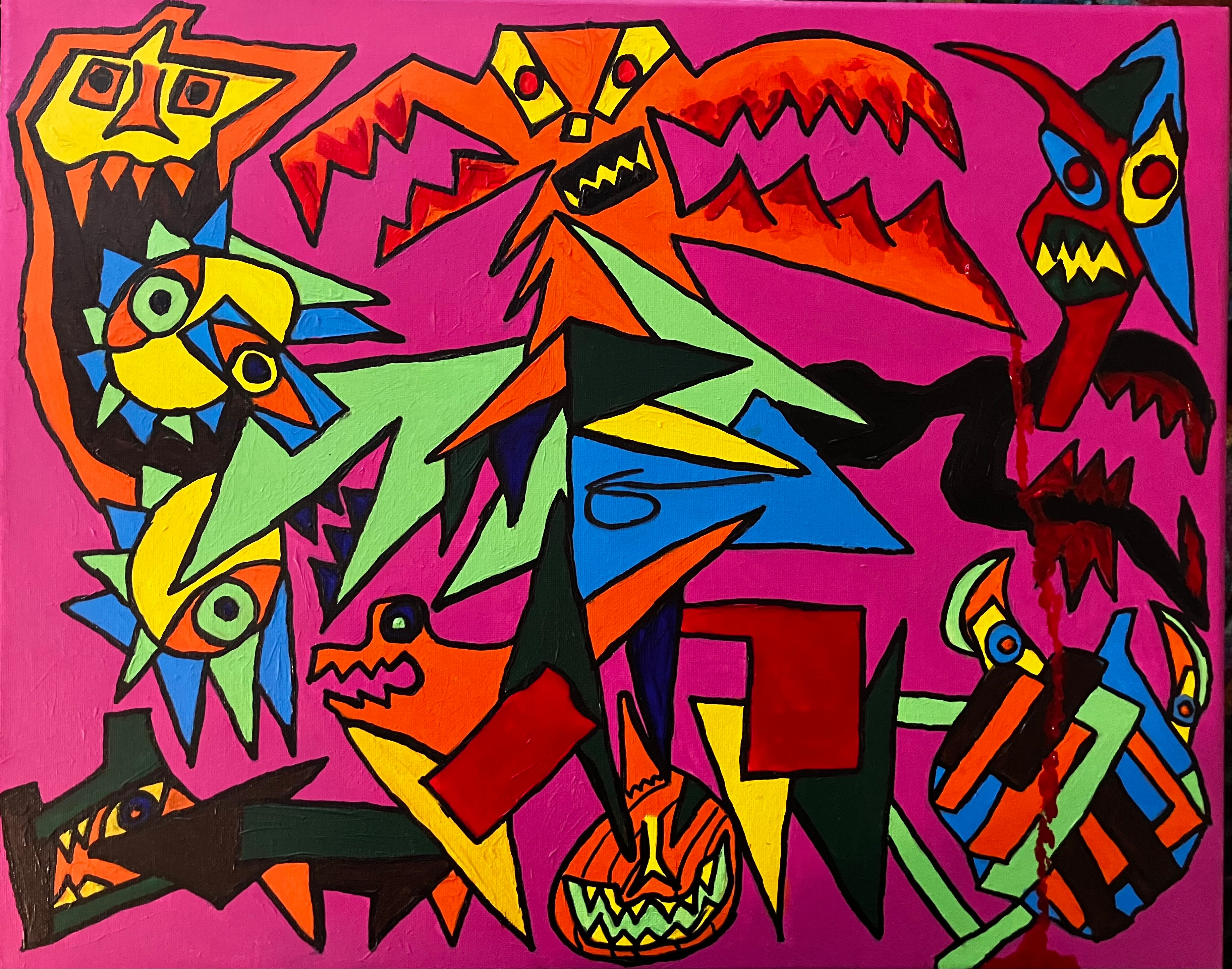 Samhain (Acrylic paint on 16x20 inch canvas; ready to hang)