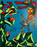 34. Hybrid Imagination (Acrylic paint on 16x20 inch canvas; ready to hang)