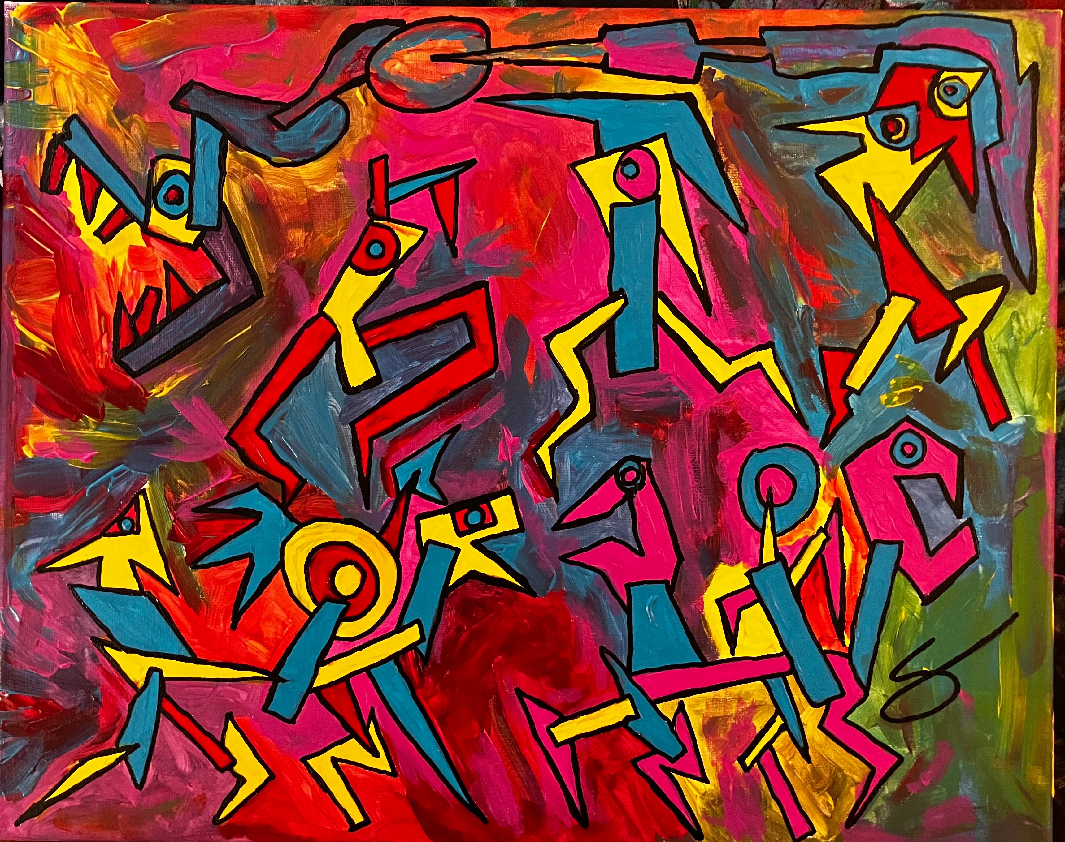 35. The Created Purpose (Acrylic paint on 16x20 inch canvas; ready to hang)