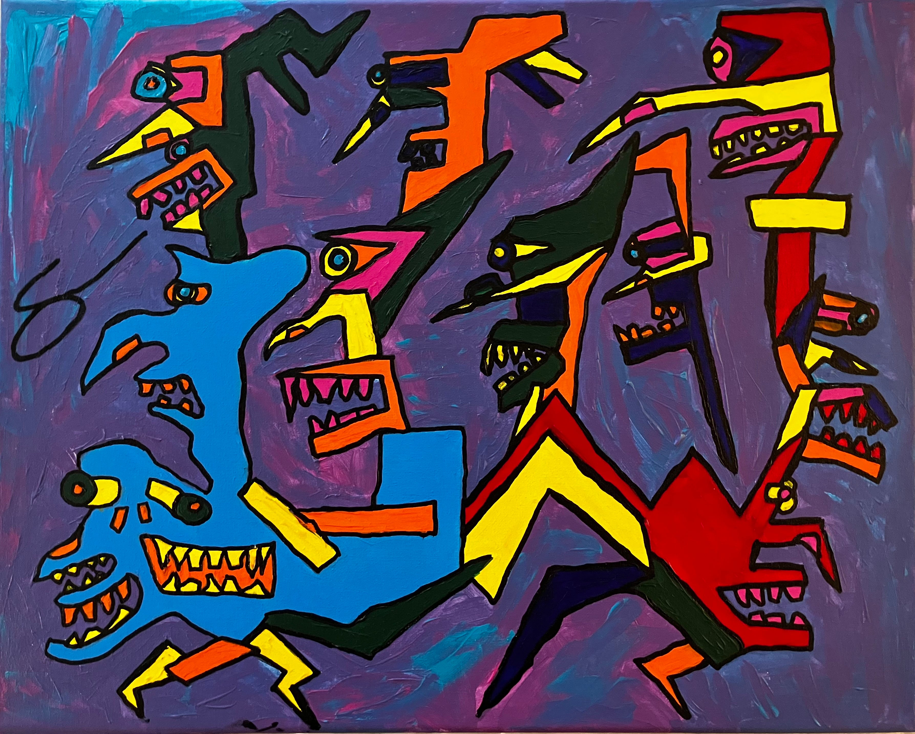 37. Telos (Acrylic paint on 16x20 inch canvas; ready to hang)