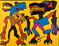 39. Neanderthal (Acrylic on 16x20 inch canvas; ready to hang