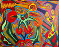 43. The Unicode (Acrylic paint on 16x20 inch canvas; ready to hang)