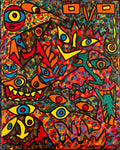 48. To Survive To Live (acrylic on 16x20 inch canvas ready to hang)