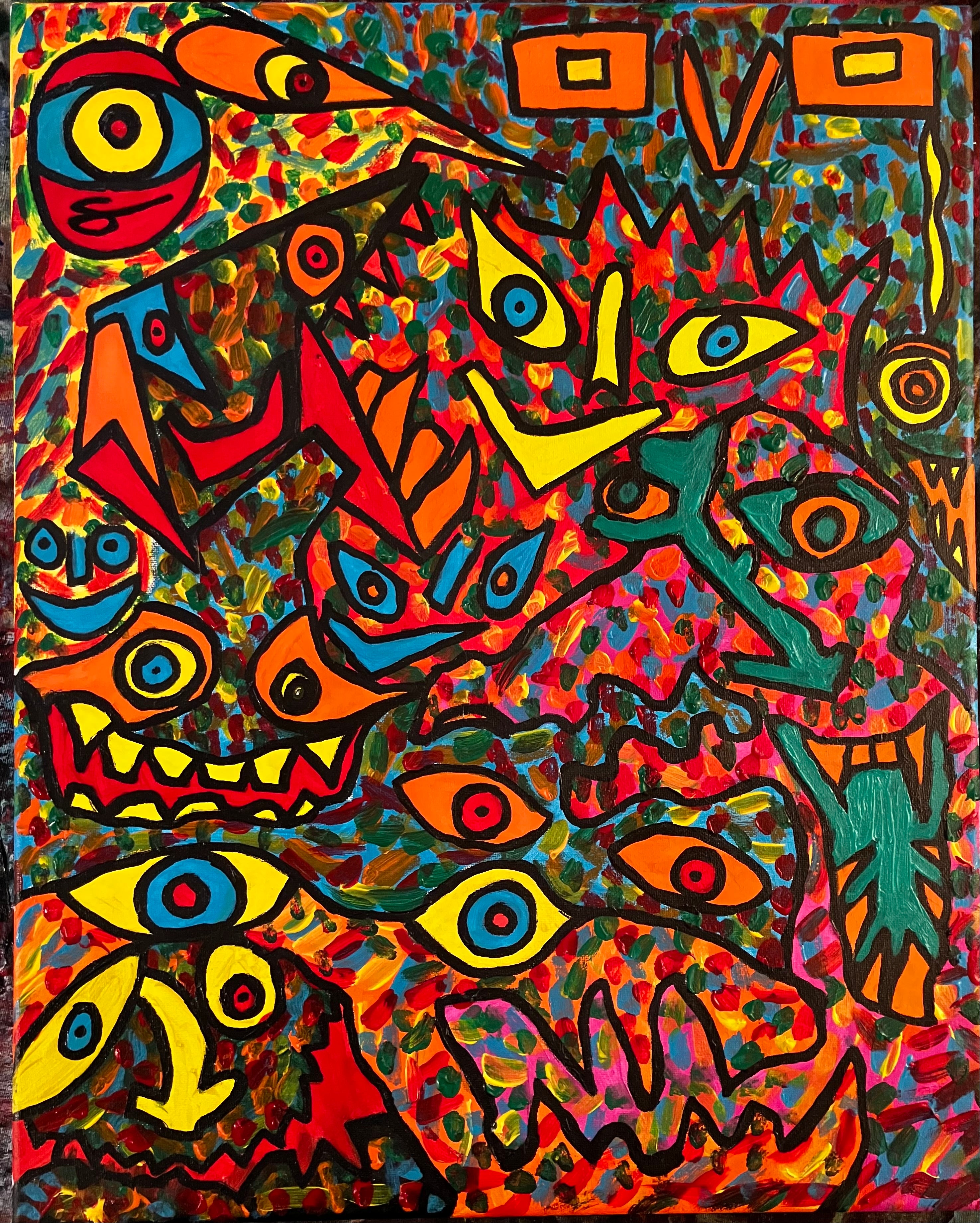 48. To Survive To Live (acrylic on 16x20 inch canvas ready to hang)