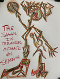 The Satan In The Angel Michael #1 created and owned by SKANNON. Original Crayola colored pencil on 8.5x11 inch premium card stock